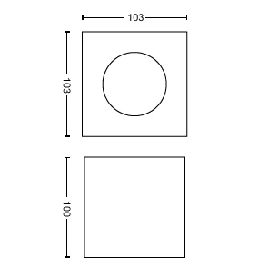 Philips WarmGlow LED Box lofts-/vægspot