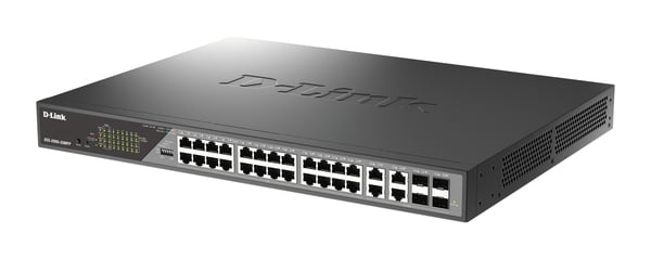 D-Link DSS-200G-28MPP verkkokytkin Hallittu L2 Gigabit Ethernet (10/100/1000) Power over Ethernet -tuki 1U Harmaa
