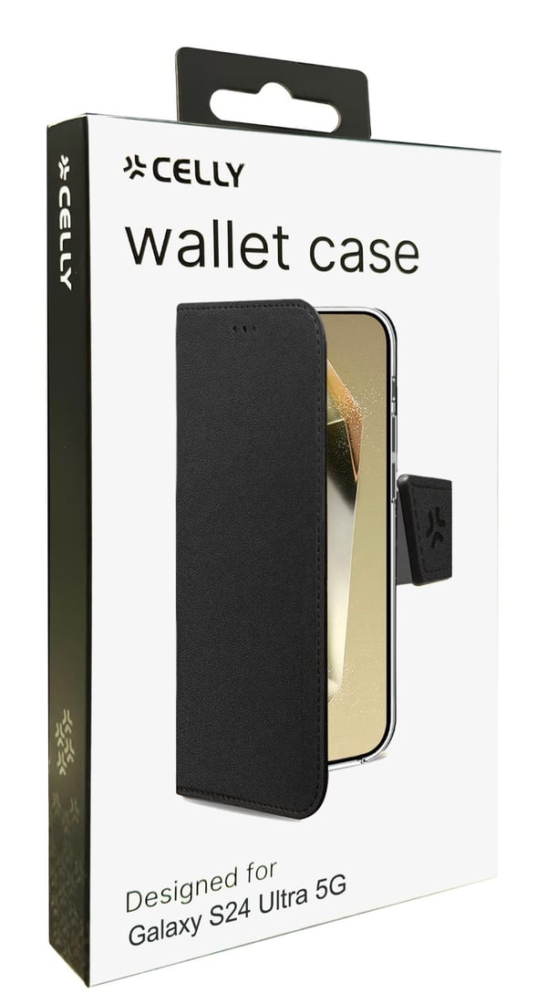 Celly WALLY mobiltelefon etui 17,3 cm (6.8") Tegnebogsetui Sort