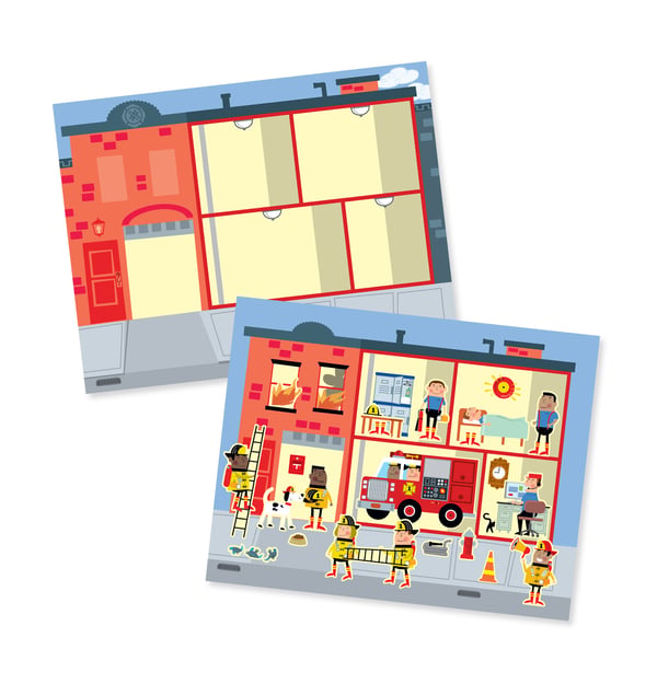 Melissa & Doug Reusable Sticker Pad - My Town lasten tarra