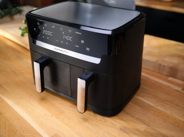 Tefal Dual Easy Fry & Grill EY9018 Kaksois 8,3 L Erillinen Kuumakiertoilmakypsennin Musta