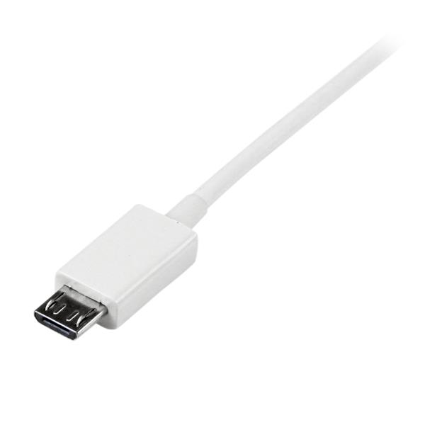 StarTech.com 1 m USB 2.0 A til Micro USB B-kabel - USB A / Micro B-datakabel / tilslutningskabel - Hvid