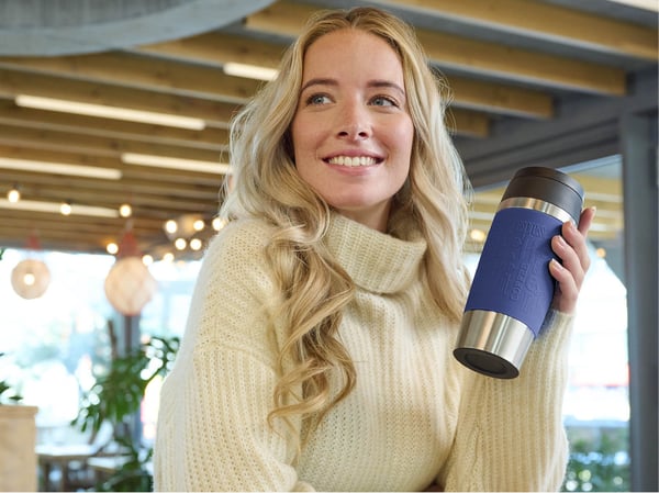 Tefal Travel Mug Classic N2020310 rejsekrus 360 ml Sort, Blå, Rustfrit stål Rustfrit stål