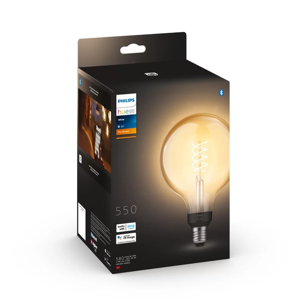 Philips 1 kpl:n pakkaus G125 E27 filamentti pallo