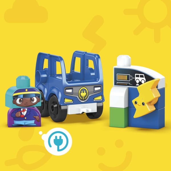 MEGA BLOKS Green Town Charge & Go Bus