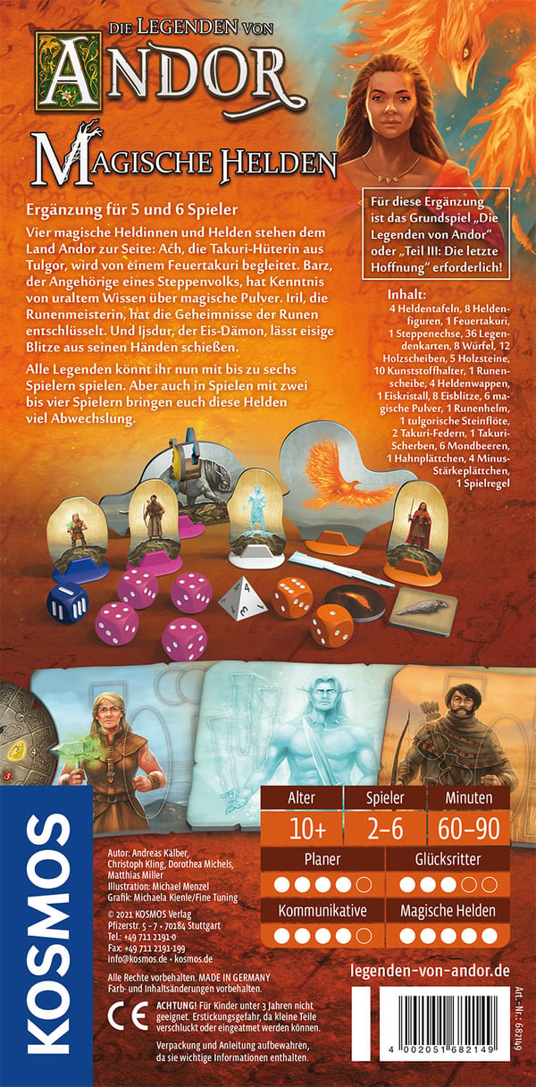 Kosmos Die Legenden von Andor - Magische Helden Lautapeli Strategia