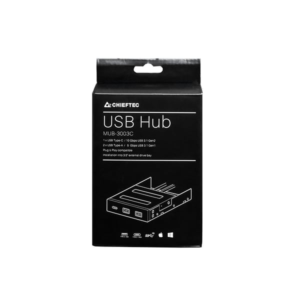 Chieftec MUB-3003 drive bay-paneler Svart