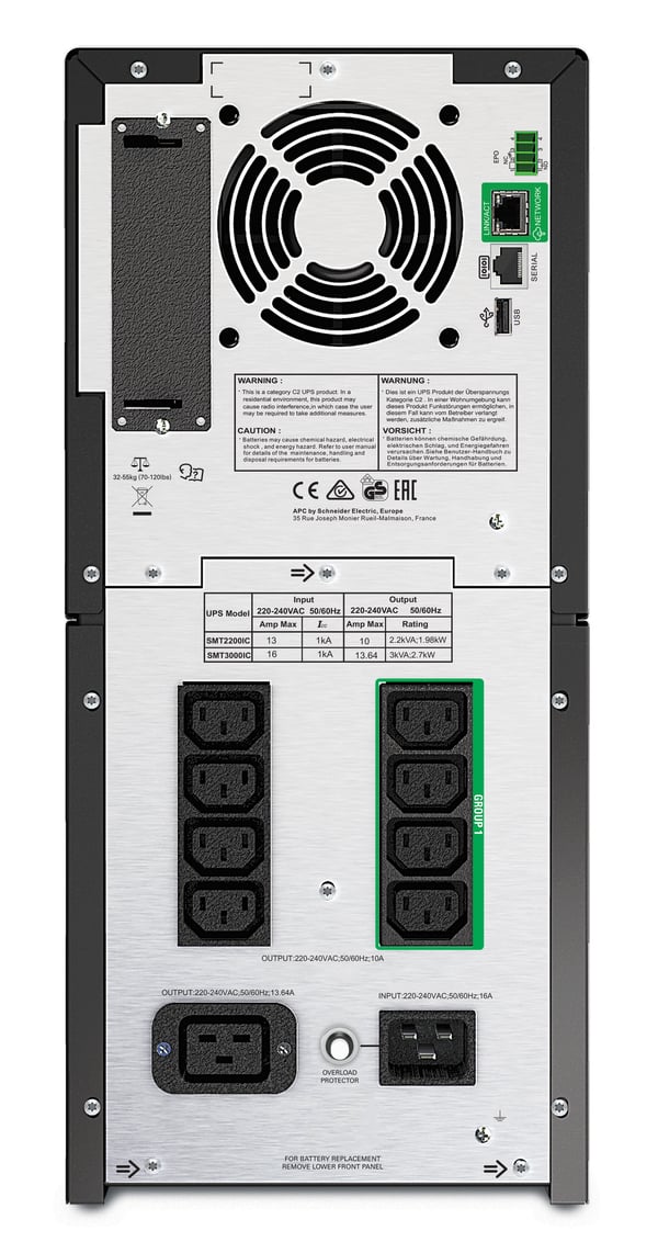 APC Smart-UPS 2200VA UPS-enhed Interaktivt indgangsstik 2,2 kVA 1980 W 9 AC stikkontakt(er)