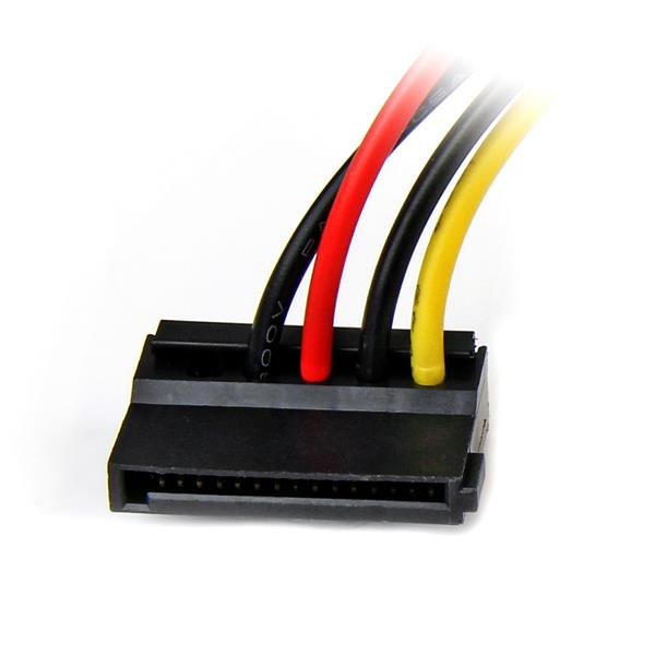 StarTech.com 15 cm 4-Pin Molex til SATA-kabel venstrevinklet - Han/hun - Strømforsyning - SATA-strøm