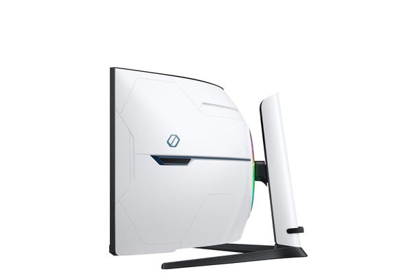 Samsung Odyssey Neo G9 S57CG954NU G95NC Series QLED-skärm Gaming böjd 144 cm 144,80 cm (57\") 7680 x 2160 Dual UHD @ 240 Hz VA 1000 cd/m² 2500:1 DisplayHDR 1 ms 3xHDMI DisplayPort Svart vit [Ene