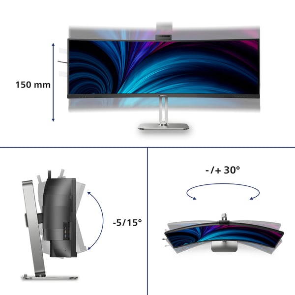 Philips 5000 series 49B2U5900CH/00 computerskærm 124 cm (48.8") 5120 x 1440 pixel Dual QHD LCD Sort