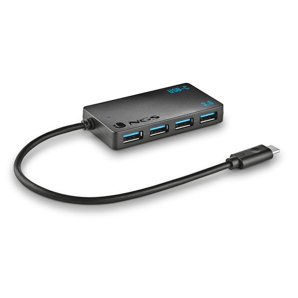 NGS WONDER IHUB4 USB 3.2 Gen 1 (3.1 Gen 1) Type-A 480 Mbit/s Svart