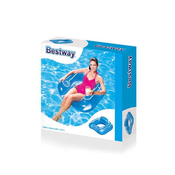 Bestway 43097 pool- och badmadrass Blå, Transparent Mönstrad Vinyl Sittring