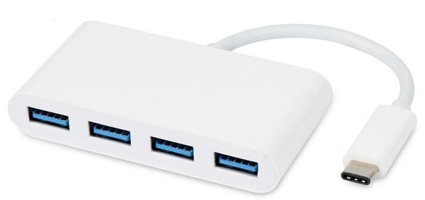 Microconnect USB3.1CUSB3 gränssnittshubbar USB 3.2 Gen 1 (3.1 Gen 1) Type-C 5000 Mbit/s Vit