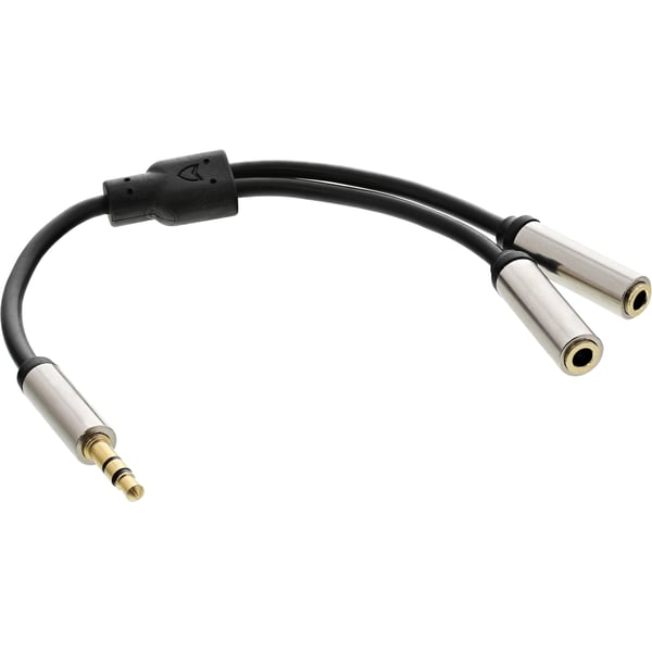 InLine 99250 lydkabel 0,15 m 3.5mm female 2 x 3.5mm Sort