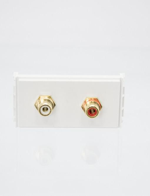Vivolink WI221285 pistorasia 2 x RCA Valkoinen