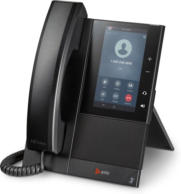 HP Poly CCX 500 Business Media Phone med öppen SIP och PoE-aktiverad