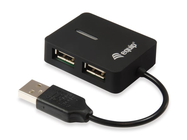 Equip 128952 gränssnittshubbar USB 2.0 480 Mbit/s Svart