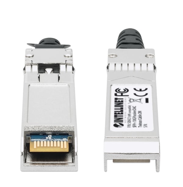 Intellinet 508421 InfiniBand- ja kuituoptiikkakaapeli 2 m SFP+ Musta, Hopea