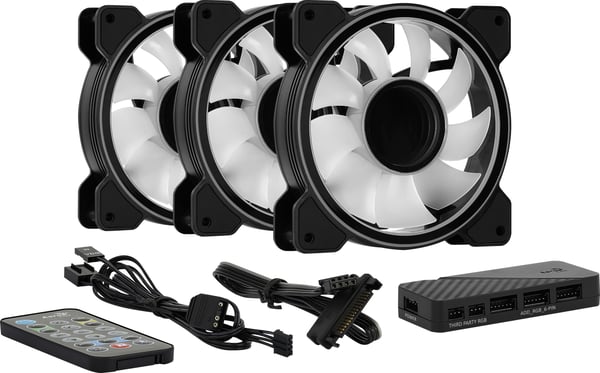 Aerocool Mirage 12 ARGB Pro Datorväska Fan 12 cm Svart