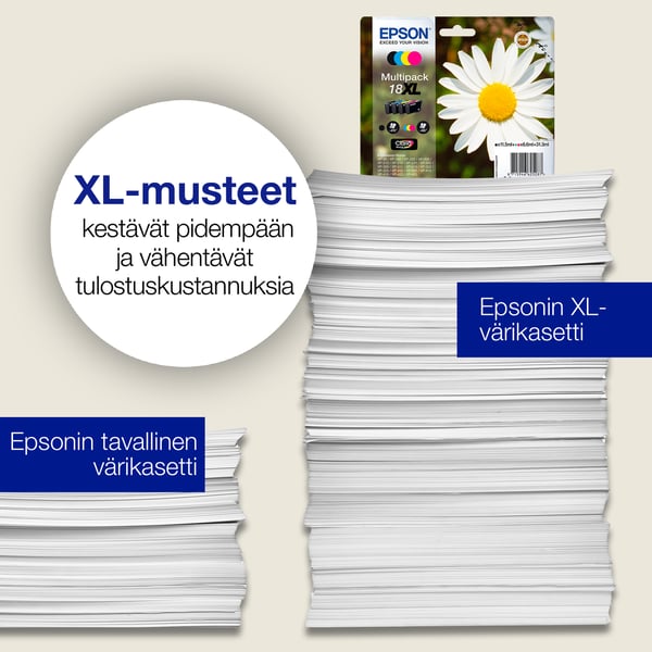 Epson 18 Muste Gänseblume Single, XL, musta