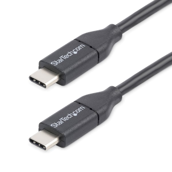 StarTech.com 3 m USB-C-laddningskabel, laddning och synkronisering, 60 W (3 A) PD, USB 2.0-laddare för bärbar dator - USB C-laddningssladd