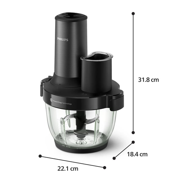 Philips 5000 series HR1507/00 elektroninen ruoanpilkkoja 2 L 650 W Musta