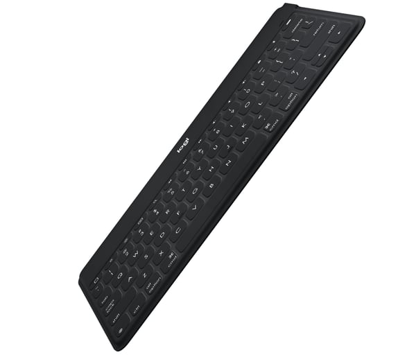 Logitech 920-006706 mobiililaitteiden näppäimistö QWERTZ Sveitsi Bluetooth Musta, Valkoinen