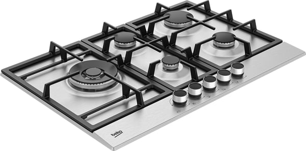 Beko HIAL75225SXE Rustfrit stål Indbygget 75 cm Gaskomfur 5 zone(s)
