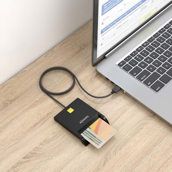 AISENS ASCR-SN06-BK läsare smarta kort inomhus USB USB 2.0 Svart