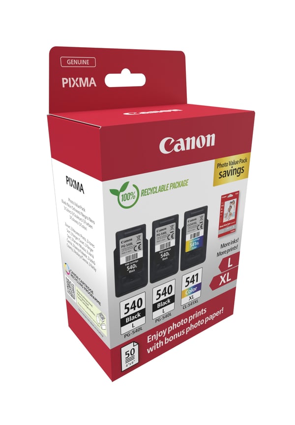 Canon 5224B015 mustekasetti 3 kpl Alkuperäinen Musta, Syaani, Magenta, Keltainen