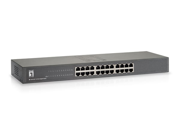 LevelOne GSW-2457 verkkokytkin Hallitsematon Gigabit Ethernet (10/100/1000) Musta