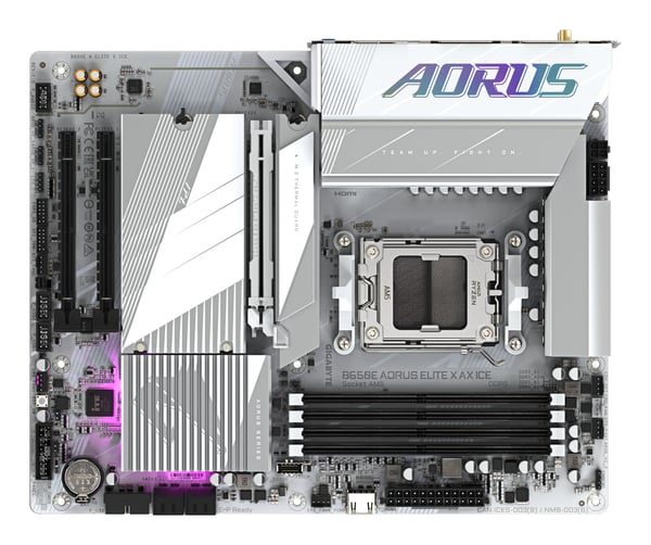 GIGABYTE B650E AORUS ELITE X AX ICE AMD B650 Sokkel AM5 ATX