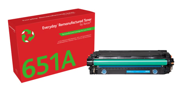 Everyday™ Syaani Remanufactured Toner by Xerox compatible with HP 651A 650A 307A (CE341A/CE271A/CE741A), Standard capacity