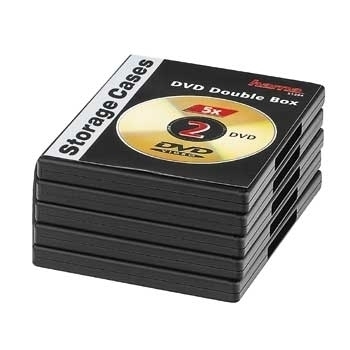 Hama 00051294 optisk disk etui DVD-boks 2 diske Sort