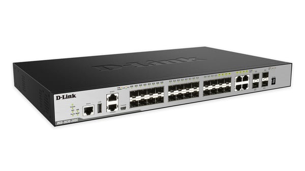 D-Link DGS-3630-28SC verkkokytkin Hallittu L3 1U Musta