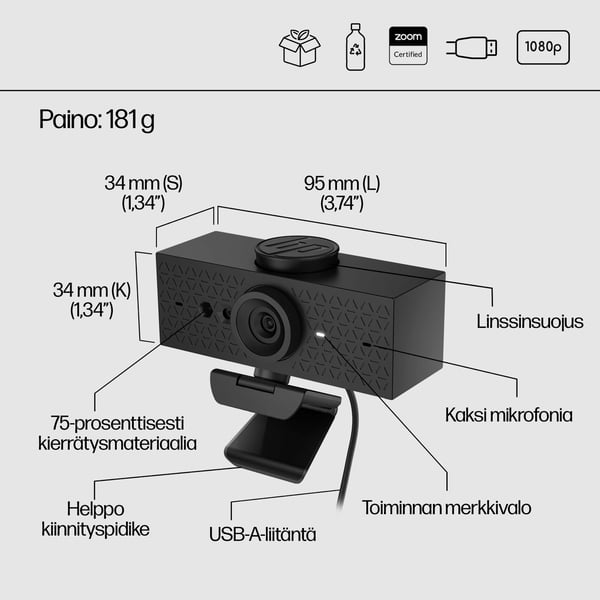 HP 620 FHD -web-kamera