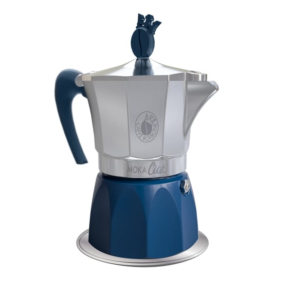 Caffè Borbone MokaCiao Mokkapannu Sininen, Harmaa Caffè Borbone MokaCiao Mokkapannu Sininen, Harmaa
