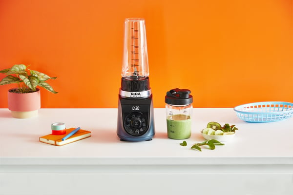 Tefal Blend Up BL19H4F0 blender 0,85 L Bordplade blender 1000 W Blå, Transparent