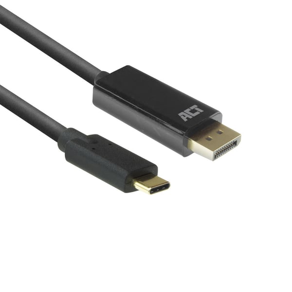 ACT AC7325 videokabeladapter 2 m USB Type-C DisplayPort Svart ACT AC7325 videokabeladapter 2 m USB Type-C DisplayPort Svart