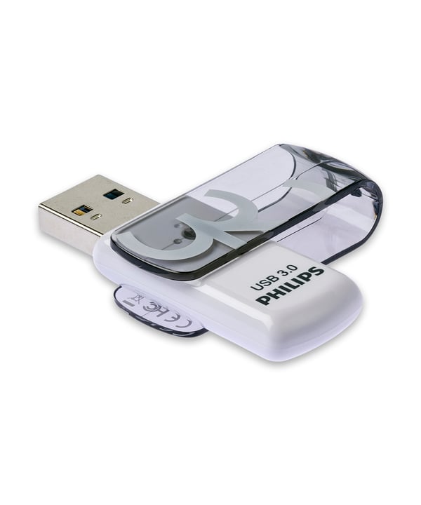 Philips Vivid USB-sticka 64 GB USB Type-A 3.2 Gen 1 (3.1 Gen 1) Grå, Vit