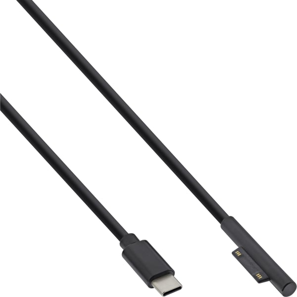 InLine 26670 el-ledning Sort 1 m USB C Surface Connect