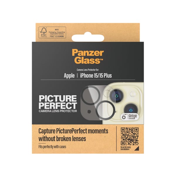 PanzerGlass ® PicturePerfect Camera Lens Protector iPhone 15 | 15 Plus Kirkas näytönsuoja Apple 1 kpl