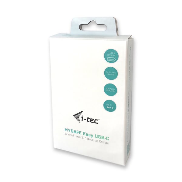 i-tec C31MYSAFEU313 tallennusaseman kotelo HDD-/SSD-kotelo Musta 2.5"