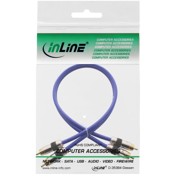 InLine 4043718018215 lydkabel 15 m 2 x RCA Sort