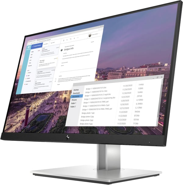 HP E-Series E23 G4 FHD Monitor platta pc-skärmar 58,4 cm (23") 1920 x 1080 pixlar Full HD LCD Svart, Silver