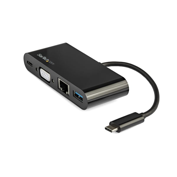 StarTech.com USB-C VGA Multiport Adapter - Strömförsörjning (60 W) - USB 3.0 - GbE StarTech.com USB-C VGA Multiport Adapter - Strömförsörjning (60 W) - USB 3.0 - GbE