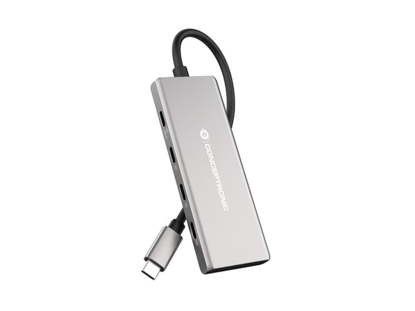 Conceptronic HUBBIES17G gränssnittshubbar USB 3.2 Gen 2 (3.1 Gen 2) Type-C 10000 Mbit/s Grå Conceptronic HUBBIES17G gränssnittshubbar USB 3.2 Gen 2 (3.1 Gen 2) Type-C 10000 Mbit/s Grå