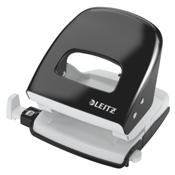 Leitz 5008 håltagare 30 ark Svart, Vit