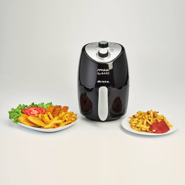 Ariete 4617/00 Enkelt 2 L Enkeltstående 1000 W Varmluftsteger Sort, Sølv